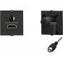 Kontaktligzda HDMI + 3.5 mm Bachmann 917.189, 1-moduļa, melna