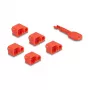 Portu bloķētājs DeLOCK 20929 RJ45 10 gabali sarkans
