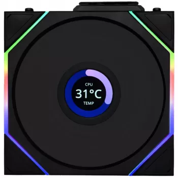 Lian Li UNI FAN TL Wireless LCD ARGB 120mm Reverse Blade - Melns
