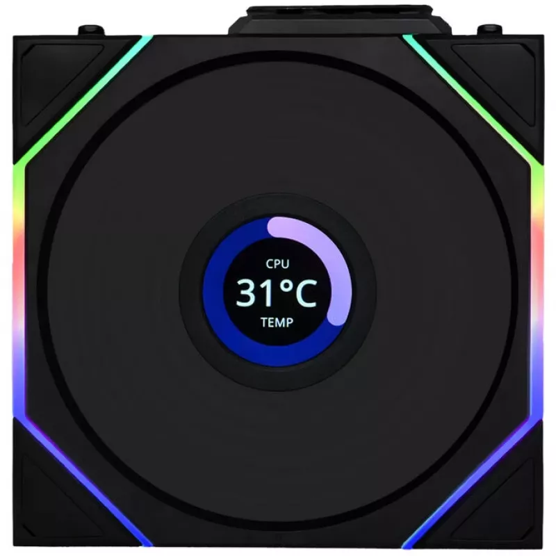 Lian Li UNI FAN TL Wireless LCD ARGB 120mm Reverse Blade - Melns