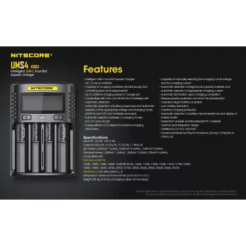 Lādētājs Nitecore UMS4