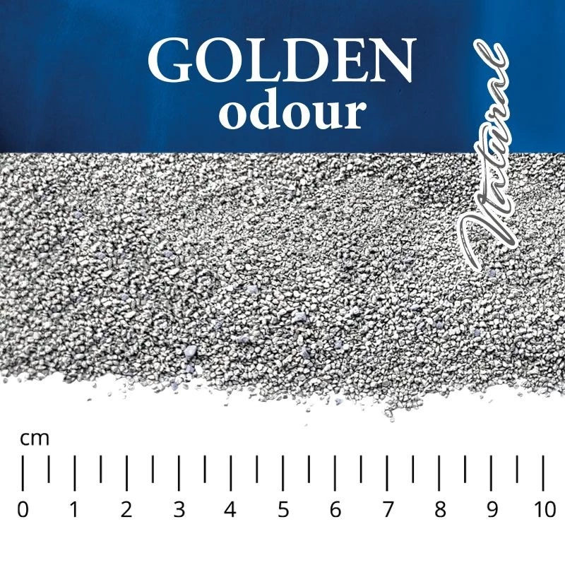 Kaķu pakaiši Golden pelēka 7 kg — salipstoši bentonīta pakaiši, bez putekļiem, smaku novēršana