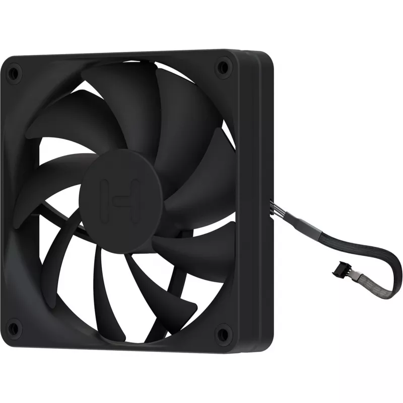120 mm korpusa ventilatoru 4 paka HYTE FA12 melns, PWM atbalsts, standarta 120mm montāža