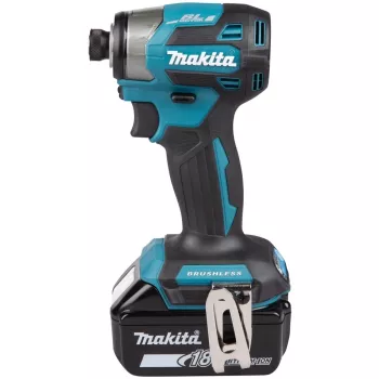 Trieciena skrūvgriezis Makita DTD173RTJ 18V bezvada, 1/4 collas patrona, 3600 RPM, pistoles rokturis, litija jonu akumulators