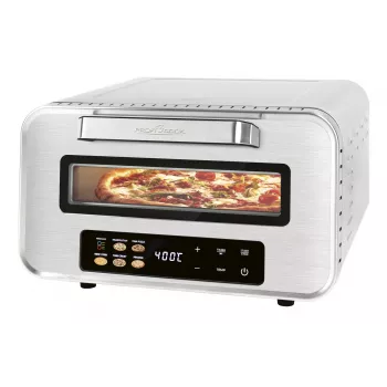 Picu krāsns ProfiCook PC-PO 1323 — galda picu krāsns, 1 pica, 2100 W, nerūsējošais tērauds, digitālais taimeris