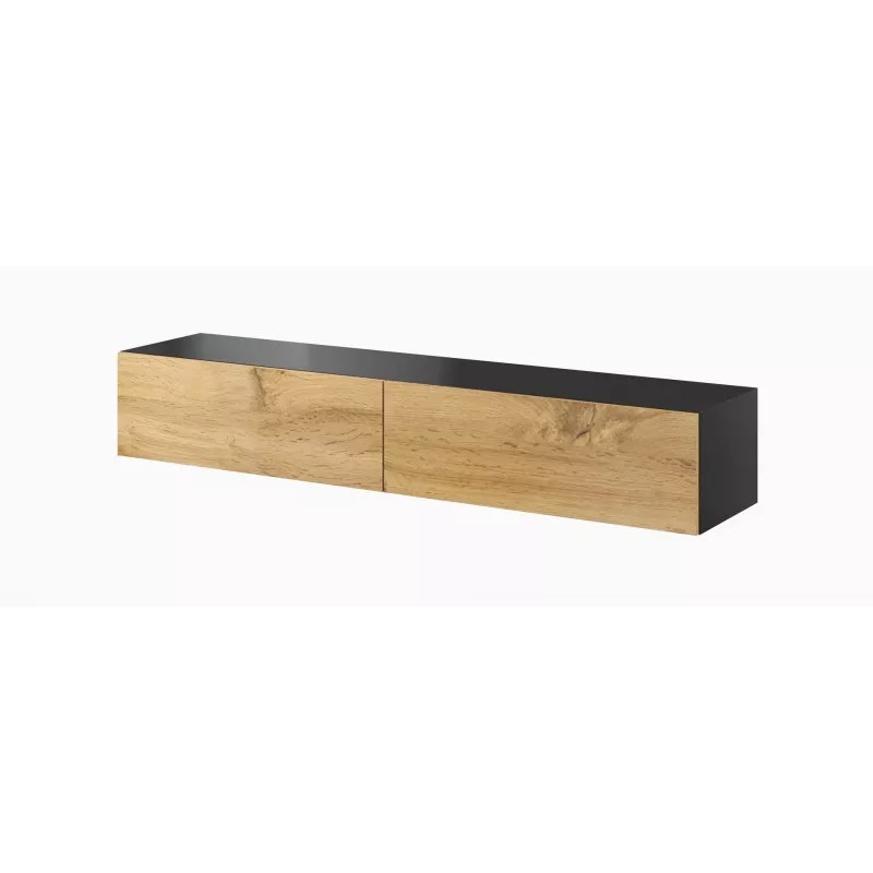 Cama viesistabas mēbeļu komplekts VIGO 1 melns/votana ozols