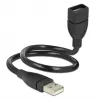 USB kabelis DeLOCK 35cm USB 2.0 83498 Melns