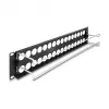 DeLOCK 67057 19-collu D-Type komutācijas panelis ar spriegojuma atvieglojumu, 32 porti, melns
