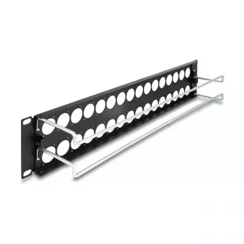 DeLOCK 67057 19-collu D-Type komutācijas panelis ar spriegojuma atvieglojumu, 32 porti, melns