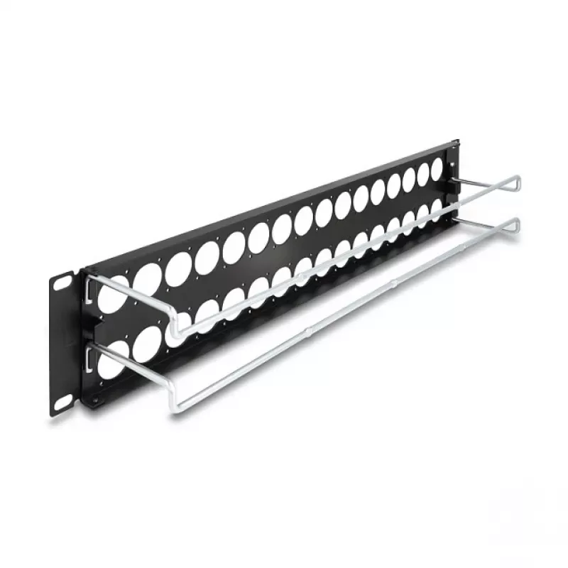 DeLOCK 67057 19-collu D-Type komutācijas panelis ar spriegojuma atvieglojumu, 32 porti, melns