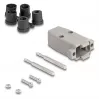 Kabeļa aizsargapvalks DELOCK D-Sub plastmasas korpuss 9 kontaktu spraudnim/ligzdai ar gumijas blīvēm, pelēks, 31.2×47.9×16.6 mm