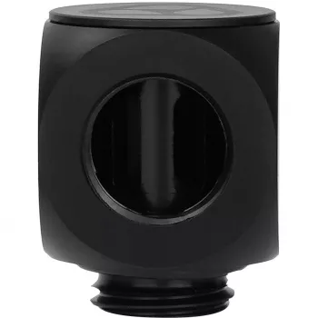 Thermal Grizzly DeltaMate Rotary 90° – ūdens dzesēšanas savienojums, melns, 1 gab. (TG-DM-FIT-0003)