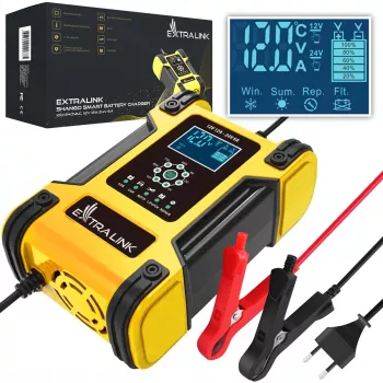 Extralink Shango Smart bateriju lādētājs | Rectifier | 100 - 240VAC, 12V 12A, 24V 6A