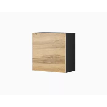Pie sienas stiprināms glabāšanas skapis cama meble VIGO 50×50×30 cm melns / Wotan ozols