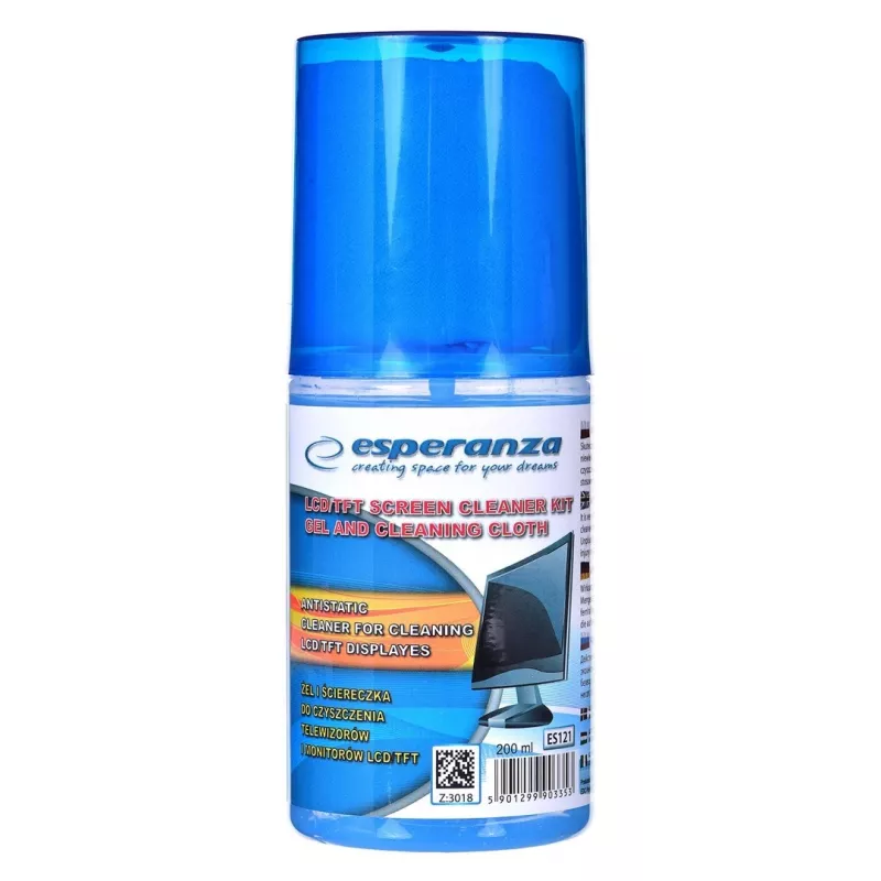 Ekrānu tīrīšanas komplekts ESPERANZA ES121 LCD/TFT/Plazmas ekrāniem, 200 ml