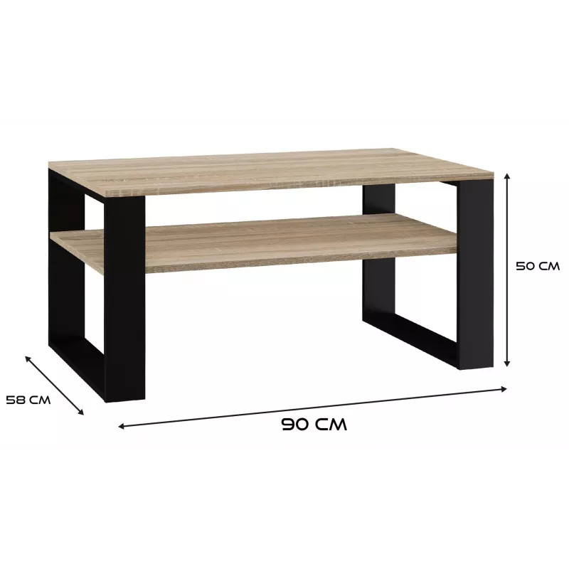 Topeshop MODERN 1P SON CZ kafijas / sānu / stūra galdiņš Kafijas galdiņš taisnstūra forma 2 kāja(-as)