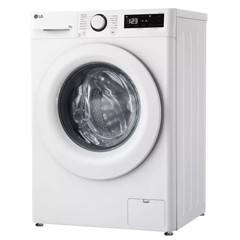 LG | Veļas mazgājamā mašīna | F2WR508SWW | Energoefektivitātes klase A-10% | Priekšējā ielāde | Mazgāšanas ietilpība 8 kg | 1200 apgr./min | Dziļums 47.5 cm | Platums 60 cm | Displejs | LED | Tvaika funkcija