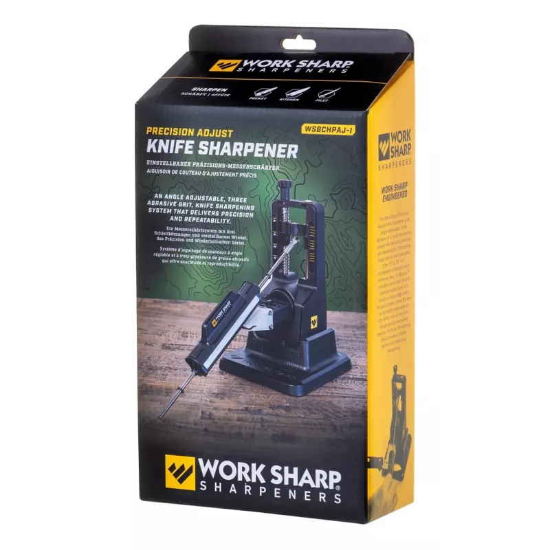 Nažu asināmais Work Sharp Precision Adjust 09DX164 regulējams leņķis ar keramisko slīpēšanas stieni, dimanta plāksnēm, melns, 243,8×165,1×143,3 mm