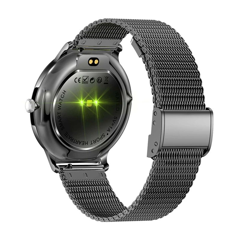 Smartwatch Colmi V89 Steel Melns ar sirdsdarbības monitoru, ūdensizturīgs