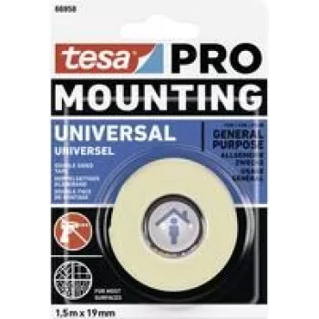 tesa Mounting PRO Universal 66958-00000-00 montāžas lente Balta (garums x platums) 1.5 m x 9 mm 1 gab. (66958-00000-00)