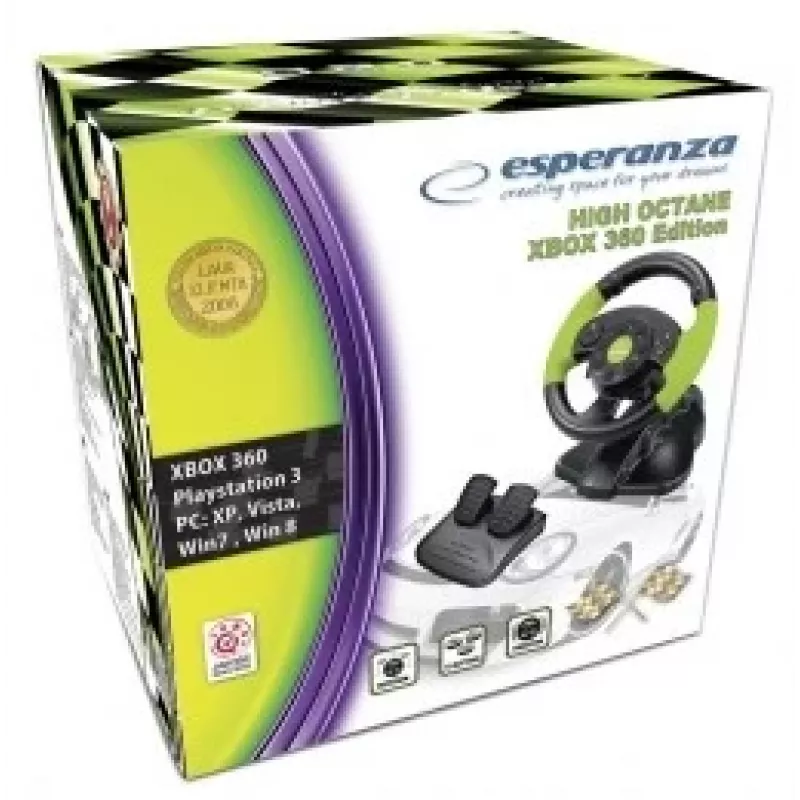 Vadu spēļu kontrolieris ESPERANZA EG104 priekš PlayStation 3 un Xbox 360, melns/zaļš
