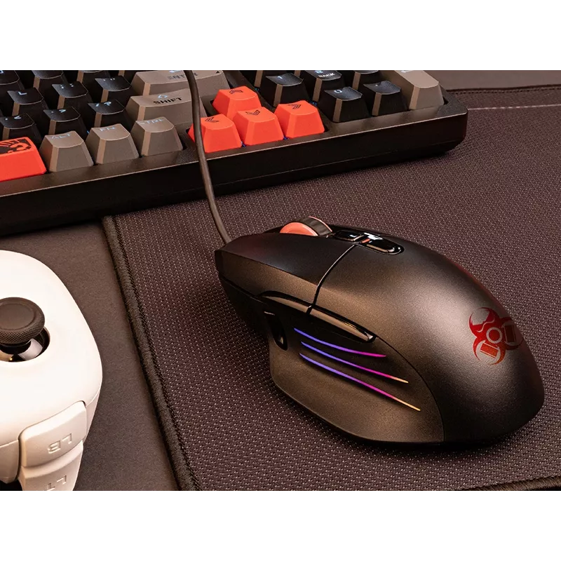 Spēļu pele TRACER Game Zone Odin RGB — līdz 16000 DPI, vadu, RGB apgaismojums