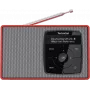 DAB+ digitālais radio TECHNISAT Digitradio 2 sarkans/sudraba — pārnēsājams DAB+/FM uztvērējs, iebūvēts skaļrunis