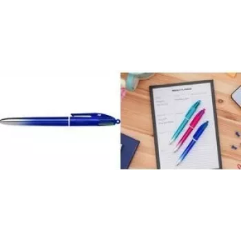 Twist retractable ballpoint pen BIC Colors Smooth 12 pcs Melns Blue zaļa Red