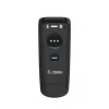 Rokas svītrkodu lasītājs Zebra CS60 1D/2D LED Bezvadu IP65 Melns, Bluetooth/USB, 100 m diapazons, 83 g