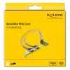 DeLOCK Mini PCIe karte pilna izmēra uz 2 x sērijveida RS-232 D-Sub 9 kontaktu