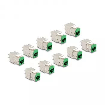 DeLOCK 88116 keystone modulis Plakans Zaļš RJ-45 10 gab.