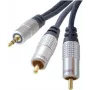 shiverpeaks sp-PROFESSIONAL Audio-Cable 1,5 m 3.5mm 2 x RCA Blue - Chrom (SP30832)