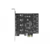 Delock PCI Express x1 karte ar 4 ārējiem USB Type-A ligzdām SuperSpeed USB