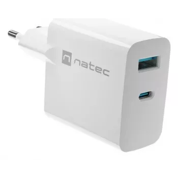 NATEC NUC-2144 mobilo ierīču lādētājs universāls balts AC ātrā uzlāde iekštelpām