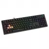 Mehāniskā spēļu klaviatūra SAVIO STYX Outemu Blue Hot-Swap RGB USB QWERTY US International melna 104 taustiņu pilnizmēra