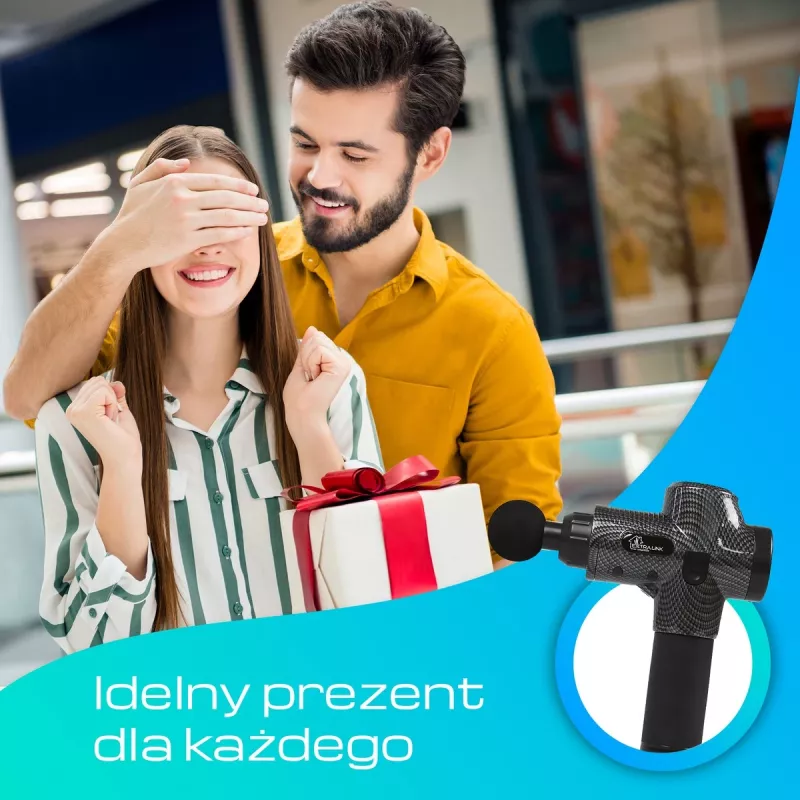 Masāžas pistole Extralink MSG-01-PRO 3800 RPM 6 uzgaļi