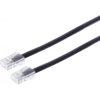 S/CONN vads 6m RJ45 melns caurspīdīgs ShiverPeaks