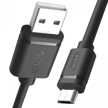 UNITEK Y-C434GBK USB kabelis USB 2.0 1.5 m USB A Micro-USB B Melns