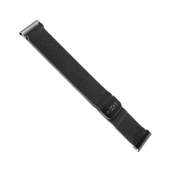 Pulksteņa siksniņa FIXED Mesh Strap FIXMEST-18MM-BK 18 mm ātri atvienojams melns metāla siets