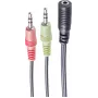 Audio kabelis ShiverPeaks BS14-05040 0,15 m 2 x 3,5 mm vīr.-sievišķā melns