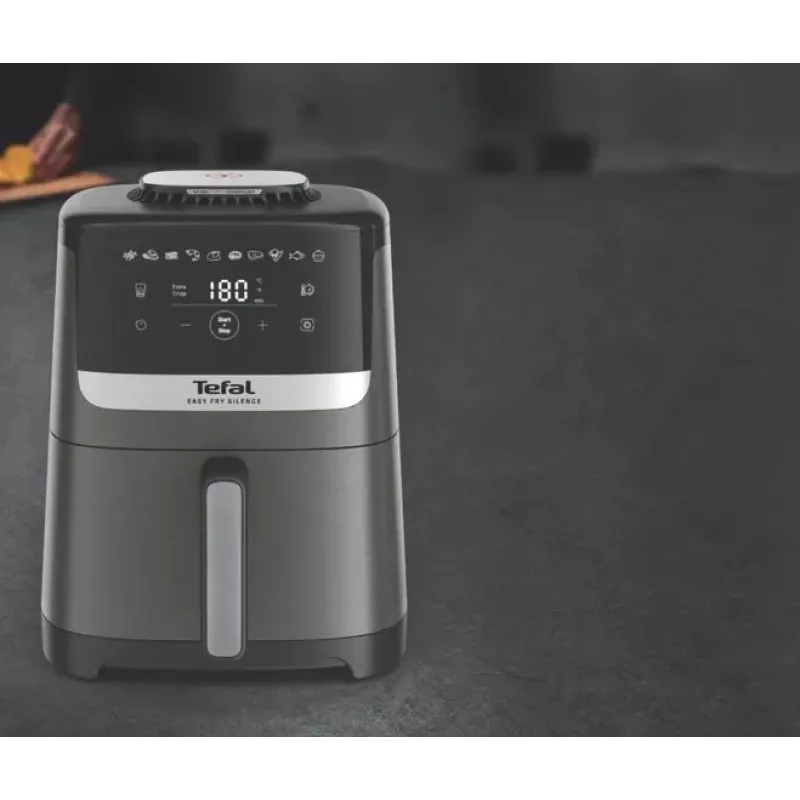 Tefal Easy Fry Silence EY551HE0 fritieris Viens 5 L Brīvi stāvošs Karstā gaisa fritieris Melna, Pelēka, Nerūsējošais tērauds