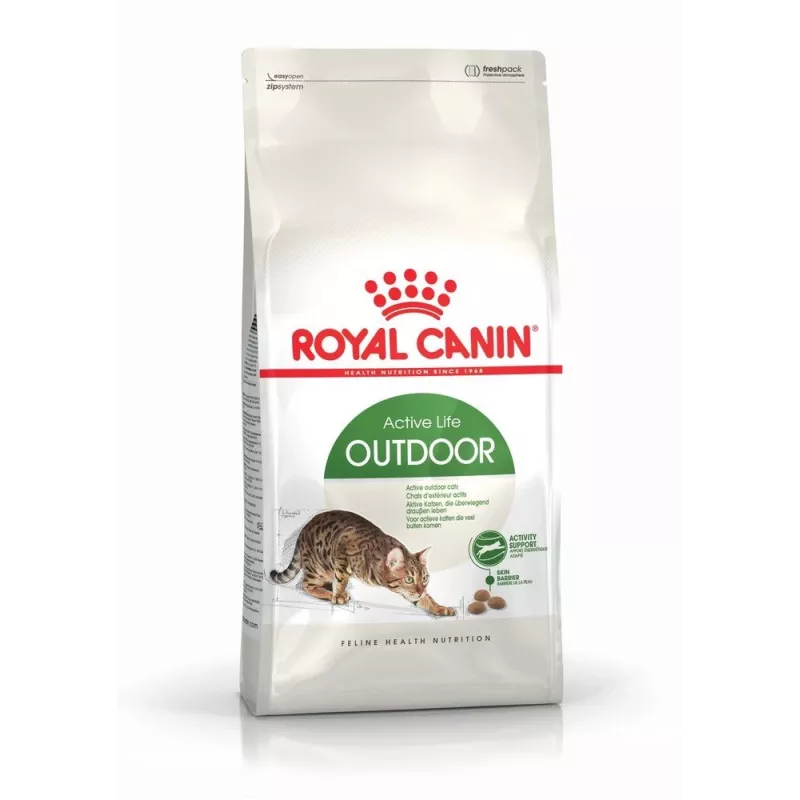 Sausā kaķu barība Royal Canin Active Life Outdoor 4 kg — pieaugušiem, mājputnu, 30% proteīna, 20% tauku
