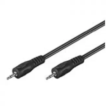Wentronic Goobay 3,5 mm ligzdas savienojuma kabelis, melns, 1,5 m - 3,5 mm ligzdas spraudnis (2 kontaktu, mono) > 3,5 mm ligzdas spraudnis (2 kontaktu, mono) (50460)