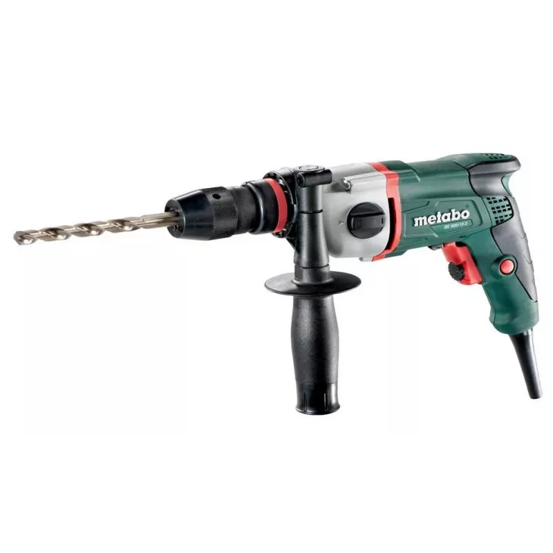 Vada urbjmašīna Metabo BE 600/13-2 600 W, 2 ātrumu, 2500 apgr./min, 1–13 mm bezatslēgas patrona