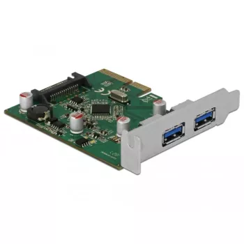 Delock PCI Express x4 karte ar 2 x ārējiem USB 3.1 Gen 2 Type-A ligzdām (90298)