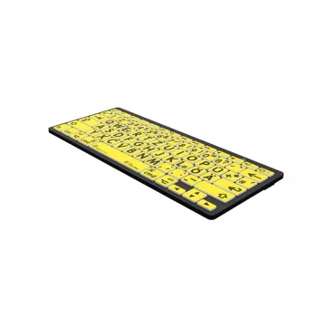 Logickeyboard LKB-LPBY-BTON-DE klaviatūra Bluetooth QWERTZ vācu melna un dzeltena (LKB-LPBY-BTON-DE)