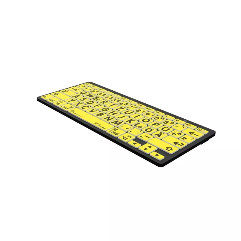 Logickeyboard LKB-LPBY-BTON-DE klaviatūra Bluetooth QWERTZ vācu melna un dzeltena (LKB-LPBY-BTON-DE)