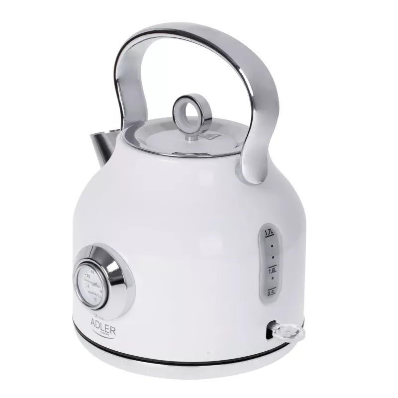 Elektriskā tējkanna Adler 1,7 L 2200 W Metallic balta