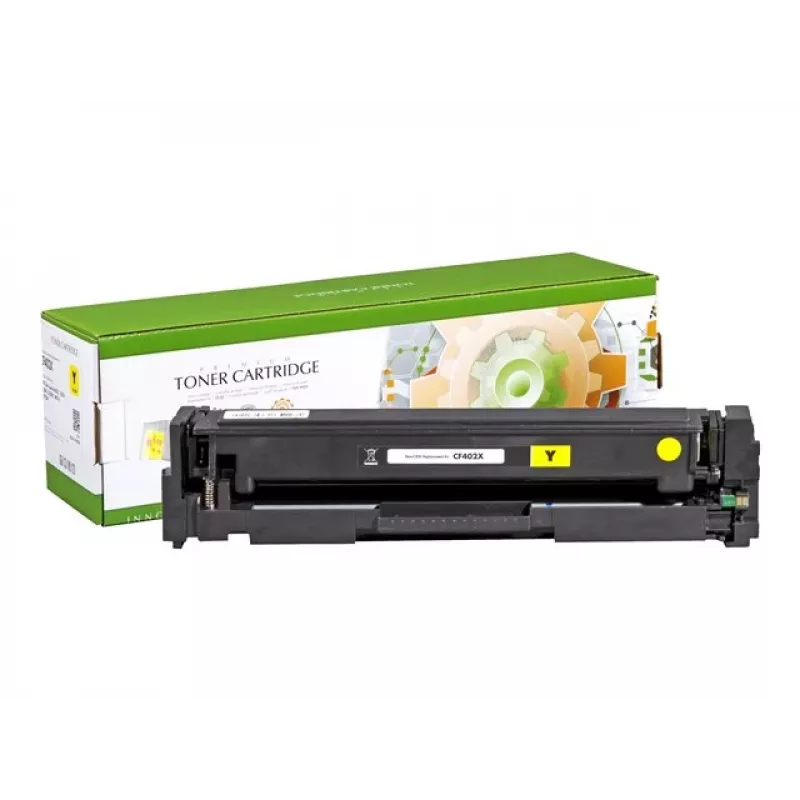 STATIC Tonera kasetne, saderīga ar HP CF402X dzeltenu, augstas ietilpības, saderīga, 2300 lpp.