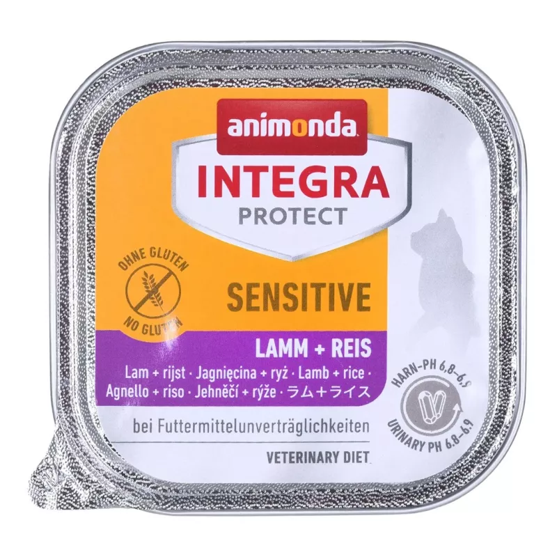 Mitrā suņu barība animonda Integra Protect Sensitive Mature Lamb & Rice 100 g, bez graudiem, bez lipekļa, bez cukura